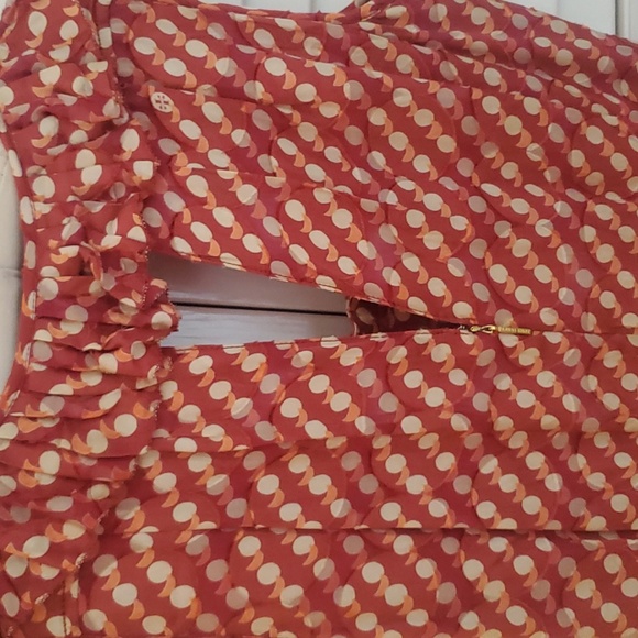 Tory Burch Janetta Circle Clip Dot Print Dress, Size 2 - Picture 9 of 16